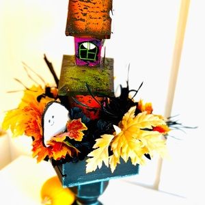 Haunted House centerpiece Halloween decorations Halloween centerpiece Fall decor
